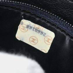 مملوكة مسبقًا حقيبة شنطة كاميرا شانيل جلد عجل أسود ميني