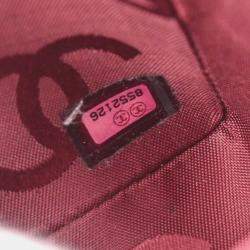 Pre Owned حقيبة  شانيال كلاسيك سكوير ميني جلد العجل احمر تقنية غرزة وايلد