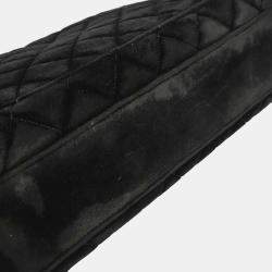 Pre Owned Chanel Black Velvet Handbag