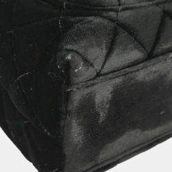 Pre Owned Chanel Black Velvet Handbag