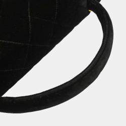 Pre Owned Chanel Black Velvet Handbag
