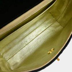 Pre Owned Chanel Black Velvet Handbag