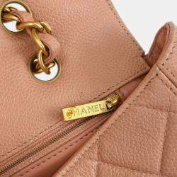 Pre Owned Chanel Pink Calfskin Shoulder Bag
