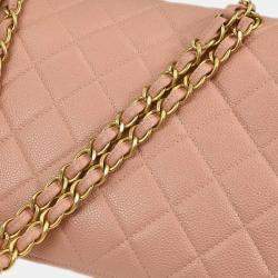 Pre Owned Chanel Pink Calfskin Shoulder Bag