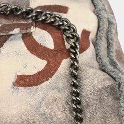 Pre Owned حقيبة يد توت شانيل بريكولاج جرافيتي قماش رمادي