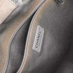 Pre Owned حقيبة يد توت شانيل بريكولاج جرافيتي قماش رمادي