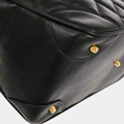 Pre Owned Chanel Black Lambskin Paris Handbag