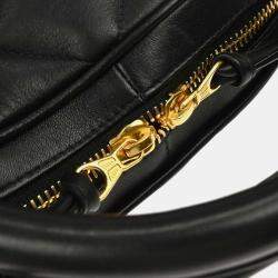 Pre Owned Chanel Black Lambskin Paris Handbag