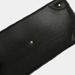 Pre Owned Chanel Black Lambskin Paris Handbag