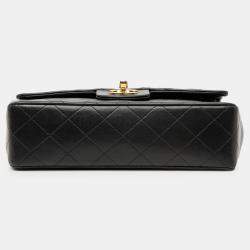 مملوكة مسبقًا Chanel Black Small Classic Lambskin Double Flap
