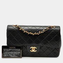 مملوكة مسبقًا Chanel Black Small Classic Lambskin Double Flap