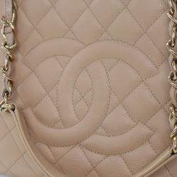Pre Owned Chanel Brown Caviar Grand Shopping Tote