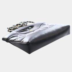 Pre Owned حقيبة شانيل تسوق 31 جلد العجل أسود نانو لامع معتق