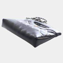 Pre Owned حقيبة شانيل تسوق 31 جلد العجل أسود نانو لامع معتق