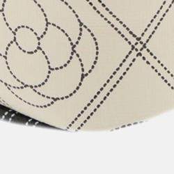 Pre Owned Chanel Black White Coated Canvas Camellia Logo Camera Bag