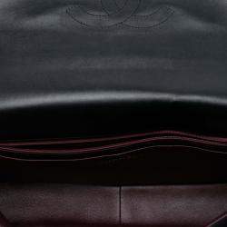 Pre Owned Chanel Black Large Jersey Chic With Me Flap