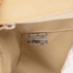 Pre Owned حقيبة شانيل كلاسيك فلاب واحد مربع صغير جلد خروف بني