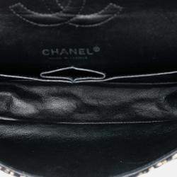 Pre Owned Chanel Brown Medium Classic Tweed Double Flap