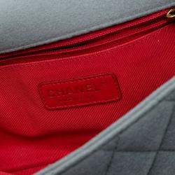 Pre Owned حقيبة شانيل رفرف عينات CC مبطن وسط سالبورغ باريس فيلت