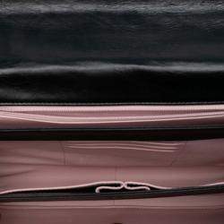 Pre Owned حقيبة شانيل سوداء باريس كوزموبولايت بخطوط مستقيمة من جلد العجل المعتق