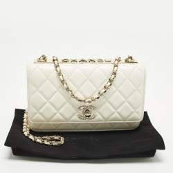 Pre Owned محفظة بسلسلة شانيل تريندي سي سي جلد وردي مبطن