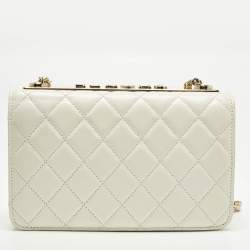 Pre Owned محفظة بسلسلة شانيل تريندي سي سي جلد وردي مبطن