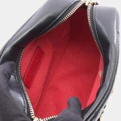 Pre Owned Chanel Matelasse Shoulder Bag In Lambskin Leather Black