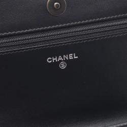 مملوكة مسبقًا حقيبة كتف شانيل بوي شانيل ماتيلسي جلد عجل محبب كافيار أسود