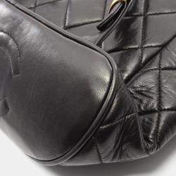 مملوكة مسب قًا Chanel Matelasse Backpack Bag In Lambskin Leather  Black