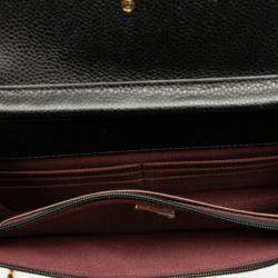 مملوكة مسبقًا Chanel Matelasse Coco Mark Chain Wallet Shoulder Bag In Black Caviar Skin