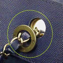 Pre Owned Chanel Handbag/Shoulder Bag  2-Way  Caviar Skin  Deauville  Navy Blue