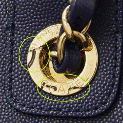Pre Owned Chanel Handbag/Shoulder Bag  2-Way  Caviar Skin  Deauville  Navy Blue