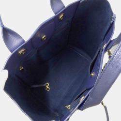 Pre Owned Chanel Handbag/Shoulder Bag  2-Way  Caviar Skin  Deauville  Navy Blue