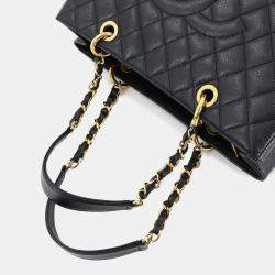 Pre Owned حقيبة شانيل ماتلاس غراند سلسلة توت جلد كافيار أسود جست