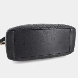 Pre Owned حقيبة شانيل ماتلاس غراند سلسلة توت جلد كافيار أسود جست