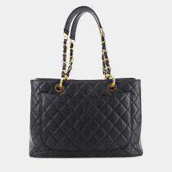 Pre Owned حقيبة شانيل ماتلاس غراند سلسلة توت جلد كافيار أسود جست