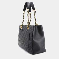 Pre Owned حقيبة شانيل ماتلاس غراند سلسلة توت جلد كافيار أسود جست