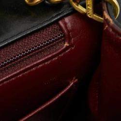 مملوكة مسبقًا Chanel Coco Mark Matelasse 25 Diana Chain Shoulder Bag  Black Lambskin