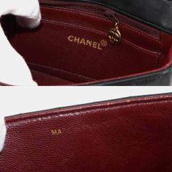 Pre Owned Chanel Bejeweled Chain Shoulder Bag In Black Lambskin