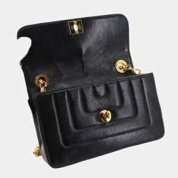 Pre Owned Chanel Bejeweled Chain Shoulder Bag In Black Lambskin