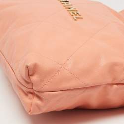 مملوكة مسبقًا حقيبة شانيل 22 جلد رصاصي ميتاليك صغيرة 