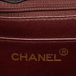 Pre Owned Chanel Classic Black Quilted Lambskin Leather Flap Bag