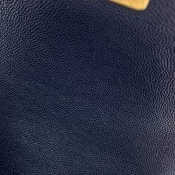 Pre Owned Chanel Boy Mini Navy Caviar Leather Chain Shoulder Bag