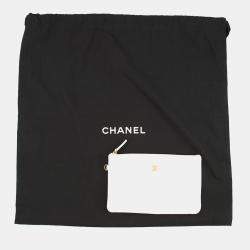 Pre Owned Chanel Chanel22 White Calf Leather Size Small