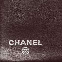 مملوكة مسبقًا محفظة شانييل طويلة جلد مبطن أسود "واي"