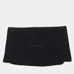 Pre Owned محفظة شانيل سلسلة بحرفين CC صفراء بشيفرون كافيار