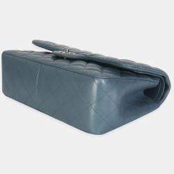 مملوكة مسبقًا Chanel Blue Quilted Lambskin Jumbo Double Flap Bag