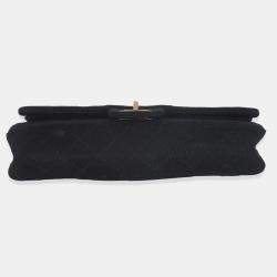 مملوكة مسبقًا Chanel Black Quilted Jersey East West Reissue 2.25