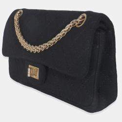 مملوكة مسبقًا Chanel Black Quilted Jersey East West Reissue 2.25