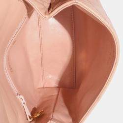 Pre Owned حقيبة رفرف شانيال كاميليا صغيرة جلد خروف مبطن بيج ڤينتج